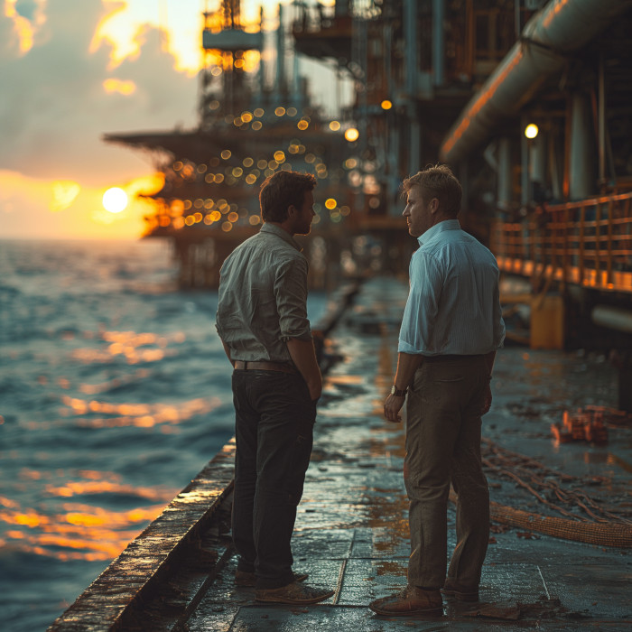 men_standing_next_to_oil_platform